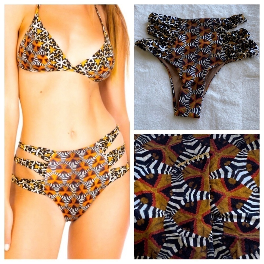 New! Miss Bikini multicolored bikini bottom 14937